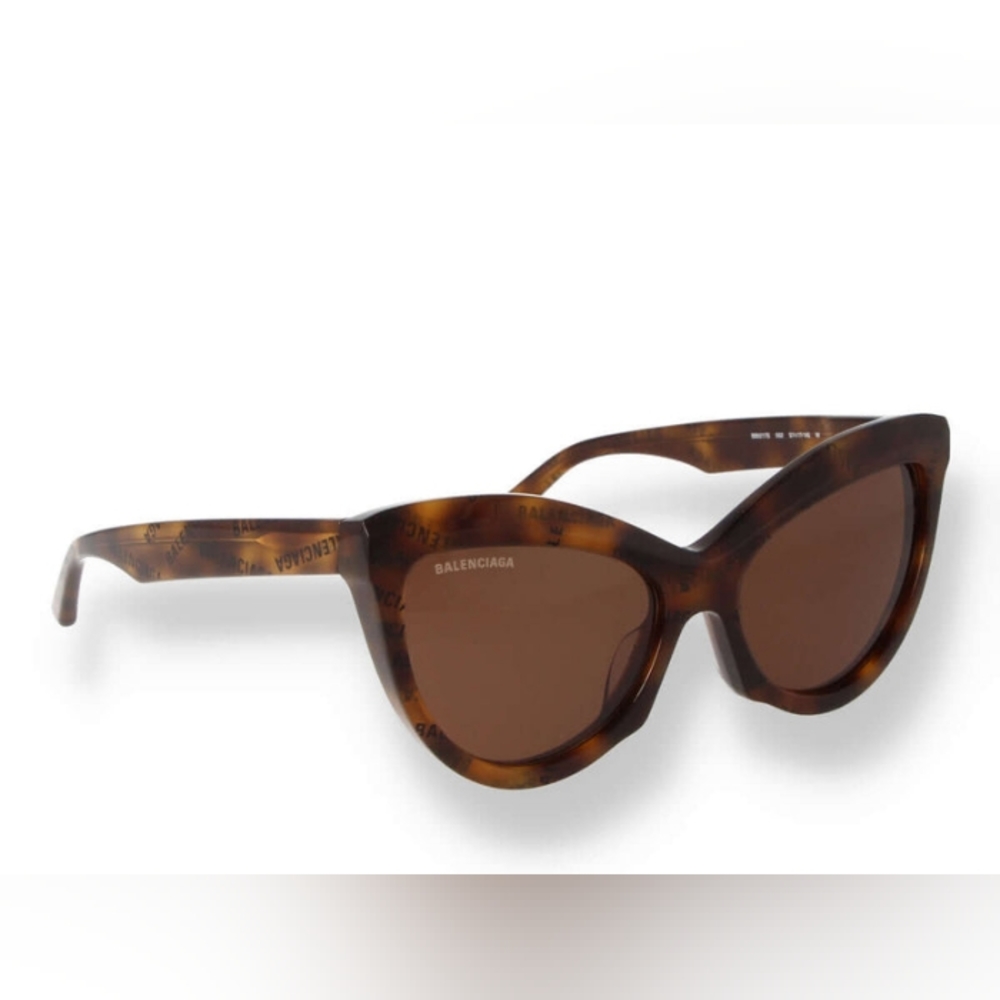 NEW BALENCIAGA BB0217S 002 BROWN CAT EYE BALENCIAGA SUNGLASSES - Picture 5 of 6